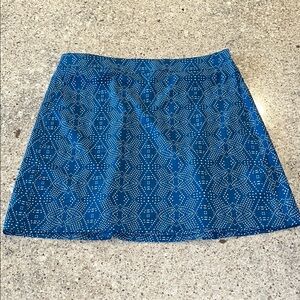 RipSkirt Blue Batik Wrap Skirt with Pockets